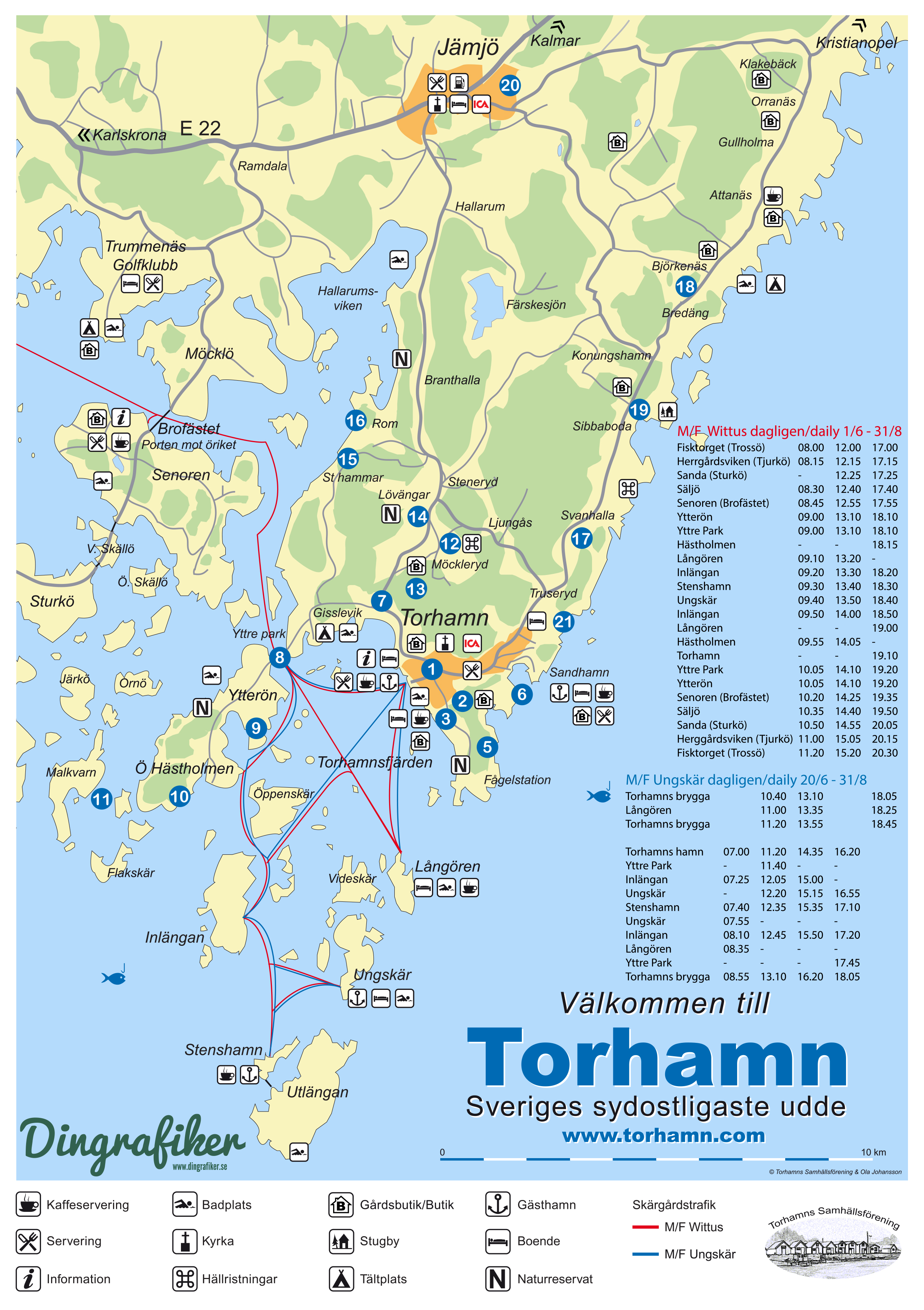 Turistkarta - Torhamn